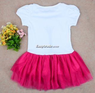 Baby Kids Girls Princess Formal Party Tutu Lace Bow Flower Gown Dress Clothes