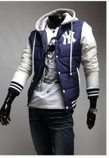 Mens NY Yankees Rider Baseball Warm Hooded Hoodie Jackets Coats 3 Color N112