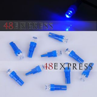 50x Blue LED Dashboard Speedo Wedge Light Bulb T5 286