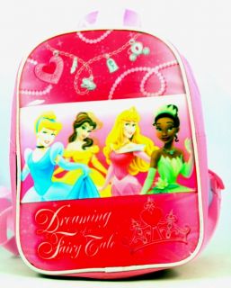 Disney Backpack Dreaming Princess Pink Bag Kids Girls Fairy Tail Princess