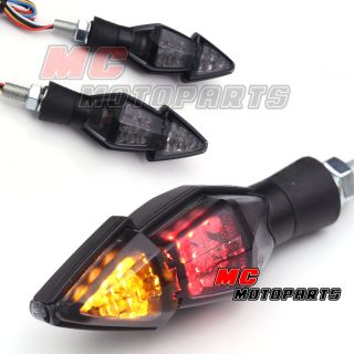 Grizzly LED Turn Signal Light Indicators Red Brake Light Honda CBR600RR 03 12