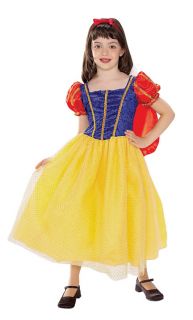 Rubies Snow White Princess Costume Sparkly Yellow Tulle Tutu Skirt Red Cape