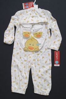 Carters Duck Baby Diaper Cake Outfit Plush Musical Toy Bib Booties Blanket Gift