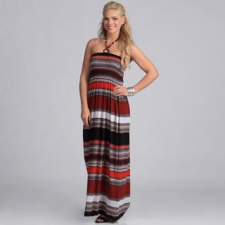 Sexy Striped Designer Beaded Halter Maxi Party Cruise Beach Dress Meetumagic