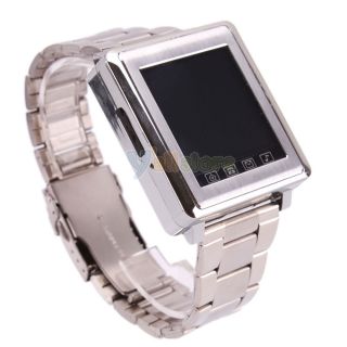 1 44 AK810 A Wrist Watch Cell Phone Mobile  MP4 FM Bluetooth GPRS WAP Silver