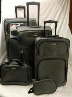Tag Coronado II 5 Piece Set Spinner Luggage Light Weight Travel Bags Gray