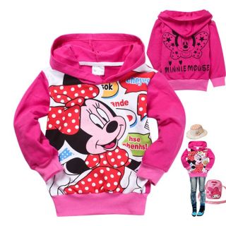 Kids Toddlers Girls Minnie Mouse Long Sleeve Funny Hoodies Coat 3 4 Years