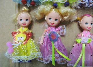 Lot of 10pc Kelly Doll with Clothes Gift Toy Baby Doll Cute Christmas Gifts