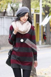 Women Girls Lady Fashion Warm Knitting Wool Double Circles Long Scarf Shawl Wrap
