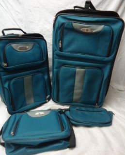 Travelers Choice Travel Select Journey 4 Piece Luggage Set Blue