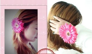Gerbera Daisy Flower Clip Fascinator for Women Baby Girls Child Brooch Hair Head