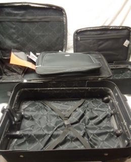 Pierre Cardin Belmont Collection 4 Piece Lightweight Luggage Set Color Black