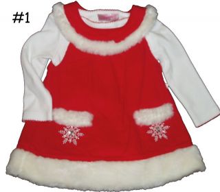 Xmas Holiday Outfit Baby Girls Boys 2 3 4 Piece Set Bodysuit Onesie Sleeper