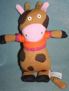 Latitude Enfant Mona Cow Knit Baby Plush Toy