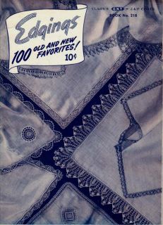 100 Edging Patterns Knit Crochet Vintage Lace Filet Baby Lace Towel