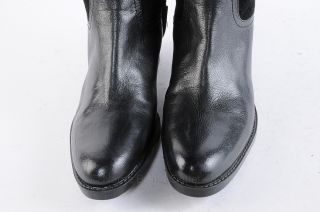 Black Leather Suede Boots 8.5