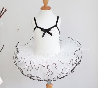 New Girl Party Dancing Leotard Ballet Pink White Tutu Skirt Dress Size 3 8Y