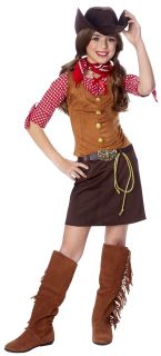Child Gun Slinger Girl Costume Wild West Western Cowgirl Kids Gunslinger Outfit