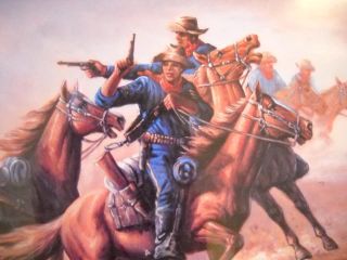 John Stanford Cowboy Western Calvary Picture Print Boys