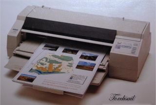 Epson 1520 Stylus Color Ink Jet Printer Large Wide Format Users Guide Cable CD 010343813328