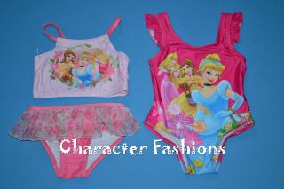 Disney Princess Swimsuit Bathing Suit 12 18 24 Mon 2T 3T 4T 5T One Piece Bakini