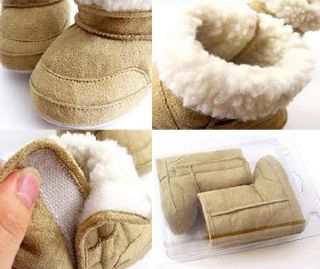 New Baby Girl Boy Unisex Infant Toddler Winter Warm Fur Shoes Snow Boots 6 24M