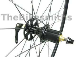 Velocity A23 Pro Race Road Bike 700c Wheelset DT Black 20 24H SEALED 1598 Grams