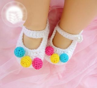 Baby Newborn Infant Toddler Girls Handmade Crochet Knit Socks Crib Shoes 3 12M