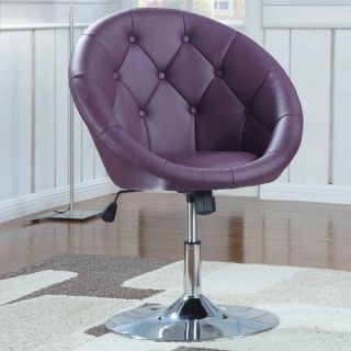 Contemporary Round Tufted Faux Leather Adjustable Swivel Chair Pub Stools Stool