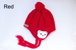 Lovely Cute Teddy Bear Baby Child Winter Knit Hippie Earflap Hat New Photograph