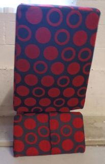 Baxton Studio DC 88047 Forte Red Black Patterned Fabric Accent Chair