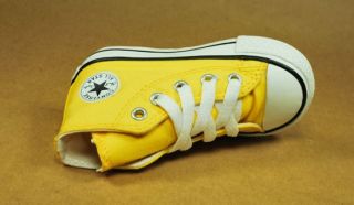 Converse All Star Hi Top Infant Baby Shoes Yellow White Toddlers Size 708943F