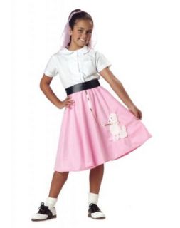 New Child Cute Girls 50's Poodle Skirt Halloween Costume