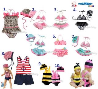 Age 1 8 Baby Kids Boys Girls Swimming Suit Costume Sexy Biniki Swimwear Set