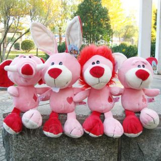 NICI Clubs Poker Pink Dog Stuffed Animals Soft Toys Baby Dolls 30cm New