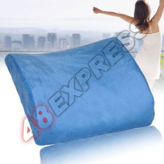 Blue Memory Foam Lumbar Back Support Cushion Pillow Home Office Car Seat Chair