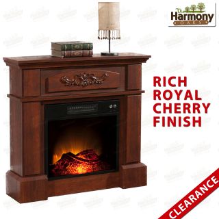 Electric Fireplace Heater Flame Mantle Den Living Room LED TV LCD Insert New