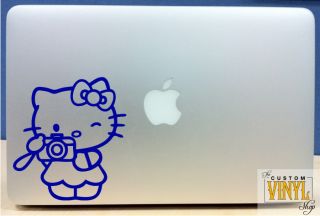 Hello Kitty Camera Vinyl MacBook Laptop Decal