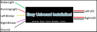 Run Turn Brake Universal Module Fits All Motorcycles for Custom Harley LED Light