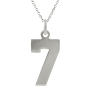 Skyline Silver Sterling Silver Number 7 Necklace