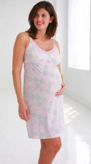 Maternity Lace Trim Nursing Chemise 