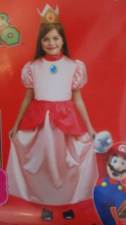 New Super Mario Princess Peach Dress Up Costume s 4 6X