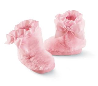 New Mud Pie Baby Little Girls Pink Fur Boots Size 0 6 Months Clothes Shoes