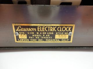 Art Deco Lawson Electric Clock Model 304 Model P 40