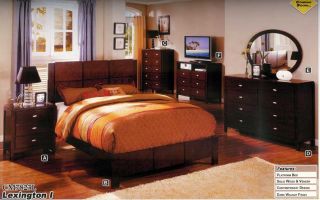 New 5pc Queen All Wood Contemporary Bedroom Set CM7823L