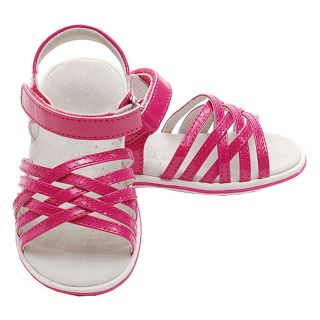 Toddler Girls Size 7 Fuchsia Criss Cross Straps Spring Sandals Shoes