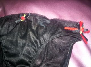 New Ribbons N Rosebuds Panties Sz 8 Bikini Adult Sissy Womens Mens TV CD Sexy