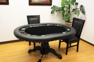8 Player Luxury MRC Poker Table Mini Monarch Solid Wood Legs