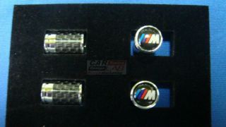 BMW M M3 M6 M6 Tech Carbon Fiber Car Wheel Tire Valve Stem Caps Dust Covers