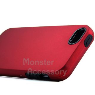 Red V2 Hybrid Hard Case Cover for Apple iPhone 5 5g 6th Gen